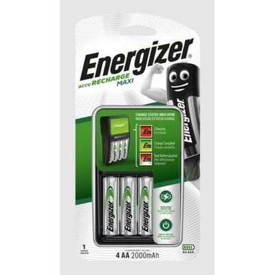 Energizer Maxi Charger + 4x AA 2000 mAh EN-638582 – Zboží Mobilmania