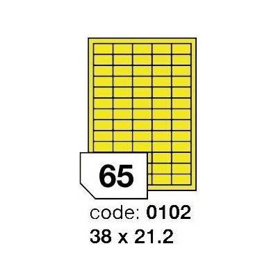 Rayfilm R0121 žluté etikety 38x21.2mm 100 listů