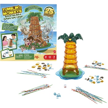 Mattel Games HTW65 настолна игра Tumblin' Monkeys Rockin' Tree Party 30 мин Фини двигателни умения (сръчност) (194735198849) (194735198849)