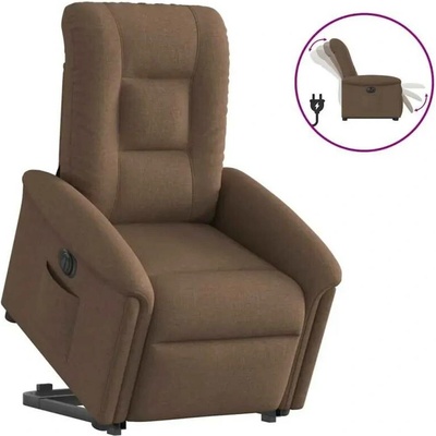 vidaXL 11461.3303278 Elektrické zvedací polohovací hnědé textil