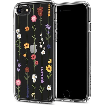 Spigen Ciel Flower Garden Case - дизайнерски удароустойчив кейс за iPhone SE (2020), iPhone 8, iPhone 7 (прозрачен)