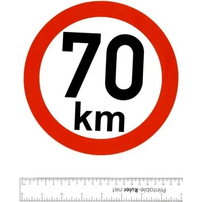 konstrukční rychlost, nejvyšší povolená rychlost | Samolepka 70km | AGROAD