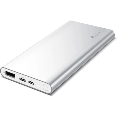 Външна батерия 10 000mAh с USB-C изход и USB изход за смартфони и таблети - iLuv myPower USB-C 10000 (MYPOWER10CSI)