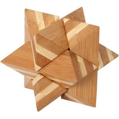 Dřevěný hlavolam Bamboo Star
