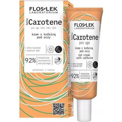 FlosLek Laboratorium Beta Carotene očný krém s kofeínom 30 ml
