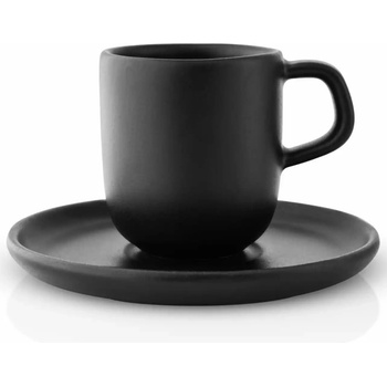 Eva Solo Чаша за еспресо с чинийка NORDIC KITCHEN 70 мл, черна, гранитогрес, Eva Solo (ES512705)