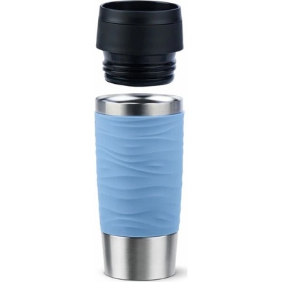Emsa TRAVEL MUG Waves Thermobecher hellblau/edelstahl 0,36 Liter