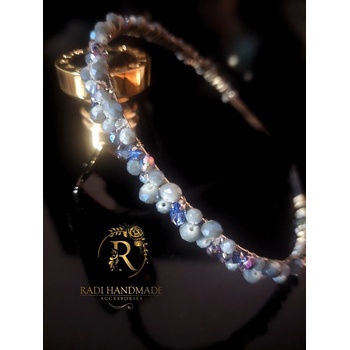 Radi handmade Елегантна диадема със сини кристали и камъни (894)
