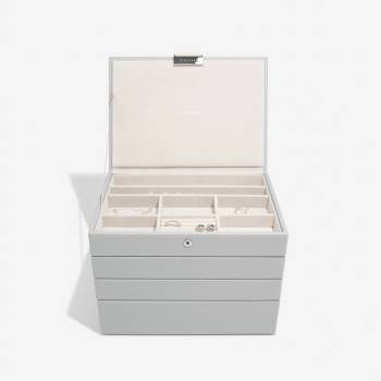Stackers šperkovnice 4v1 Stackers Pebble Grey Set šedá 74498