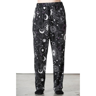 Killstar pánské pyžamové kalhoty s potiskem černé