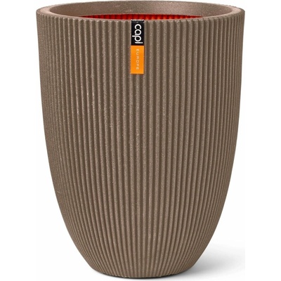 Capi Kvetináč Elegant low Groove 46 x 58 cm - taupe