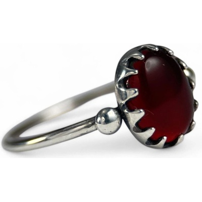 Drakkaria Antický prsten granát stříbro 925 1.7 cm P45280