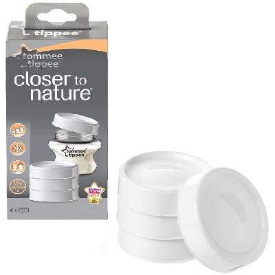 Комплект капаци за контейнери за кърма Tommee Tippee - Closer to Nature, 4 броя (TT.0077)