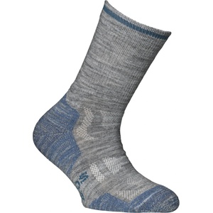 Alpacasocks&Co Детски туристически чорапи Alpacasocks&Co Merino Outdoor Kids Walking socks - Grey / Blue Trim - размер 31-34 (EU) (201-7550-0213)