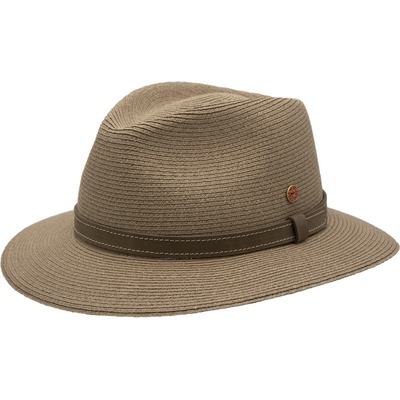 Mathis Maleo Steppe luxusní nemačkavý klobouk Fedora ručně šitý UV faktor 80 Steppe
