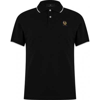 BELSTAFF Блуза с яка BELSTAFF Tipped Polo Shirt - Black