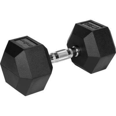 Rebel RBA-2325-17.5 Pogumované litinové činky HEX 1 x 17,5 kg