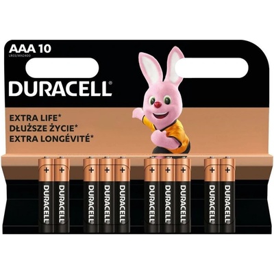 Duracell Батерии алкални Duracell Extra Life, AAA, LR03, 1.5V, 10бр. в опаковка