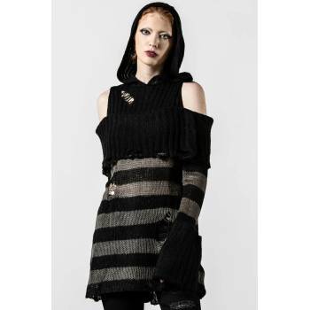 KILLSTAR Дамски пуловер KILLSTAR - Shallow Grave Hooded Knit - KSRA004140