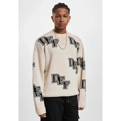 DEF Мъжка блуза DEF Knit beige/blackUB-DFCN146-00007 - Бежов, размер XXL