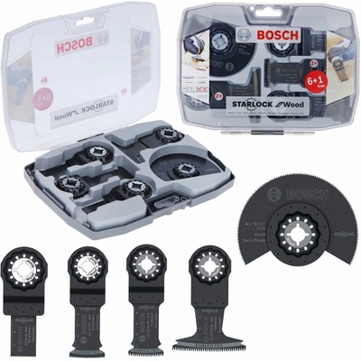 Bosch profi 2608664623 Sada oscilačních nástrojů pro práci se dřevem (6+1ks)