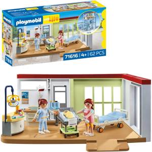 Playmobil | My Life | Maternity ward | Made from over 80% recycled and bio-based materials | Detailed toy for children ages 4 and up | 71616 (71616)