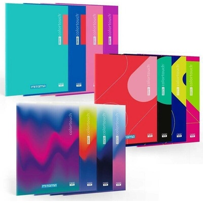 MITAMA Sešit Color Touch A4 linkovaný s okraji 52 modrá bílá