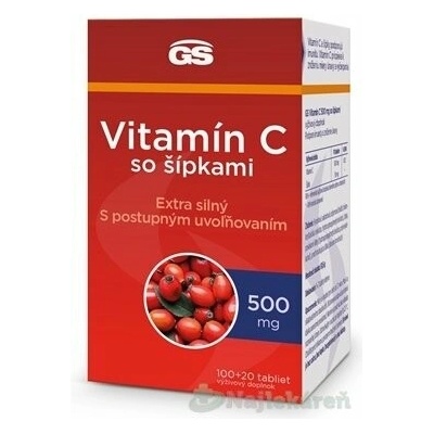 GS Vitamín C 500 mg so šípkami 120 tablet