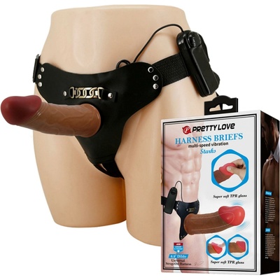 Pretty Love - Harness Briefs Universal Harness With Dildo Micheal 20 Cm Black