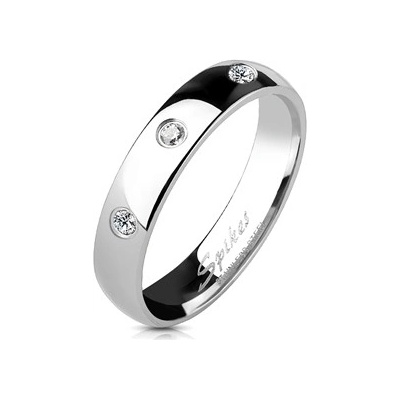 Spikes USA Ocelový prsten se 3mi zirkony OPR1198 4