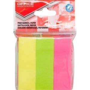 Office Products Index folders OFFICE PRODUCTS, paper, 26x76mm, 3x100 cards, pendant, mix colors
