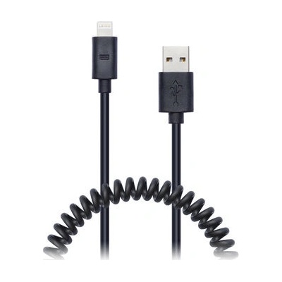 Connect IT CI-682 Lightning - USB spirálový flexibilní, 1,2m, černý