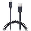 Connect IT CI-682 Lightning - USB spirálový flexibilní, 1,2m, černý