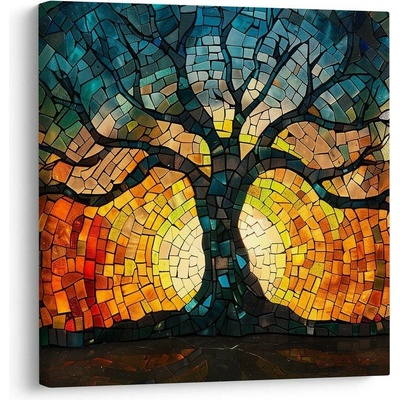 Obraz barevný strom života - 70x70