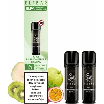 Elf Bar Elfa cartridge 20mg Kiwi Passion Fruit Guava 2Pack