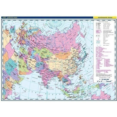 Asie - školní nástěnná politická mapa 1:10 mil./136x96 cm