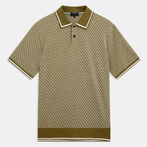 Ted Baker SS Geo Polo - Olive