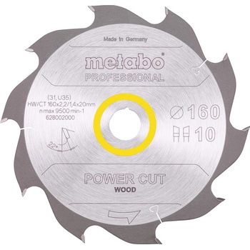 Metabo Pílový kotúč HW/CT 160x20, 10 WZ 22°