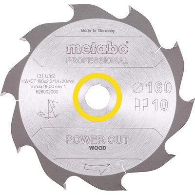 Metabo Pílový kotúč HW/CT 160x20, 10 WZ 22°