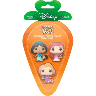 Funko 3 Pack Carrot Pocket Pop Princess Jasmine Rapunzel Ariel