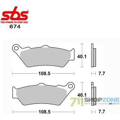 SBS brzdové platničky 674LS BMW Ducati MotoGuzzi