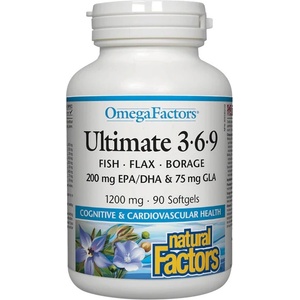 Natural Factors Ultimate 3-6-9 1200 mg, 90 Softgels