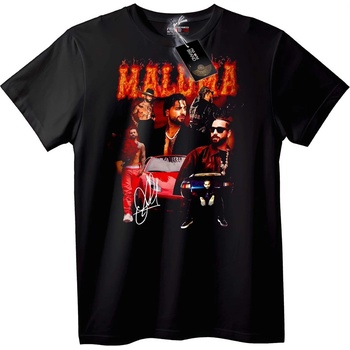 NOONEBRAND Тениска Maluma Огнено лого - 2XL, Black