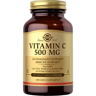 Solgar Vitamín C, 500 mg, 100 rastlinných kapsúl