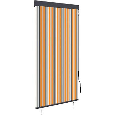 vidaXL Външна ролетна щора, 100x250 см, жълто и синьо (145956)
