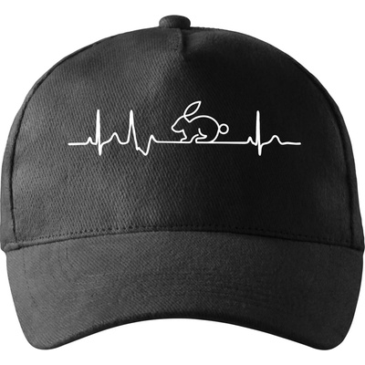 EKG králik so zahnutým šiltom a látkovou sponou Čierna