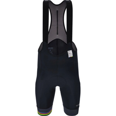 Santini krátke s trakmi UCI Official World Champion čierna/dúhová