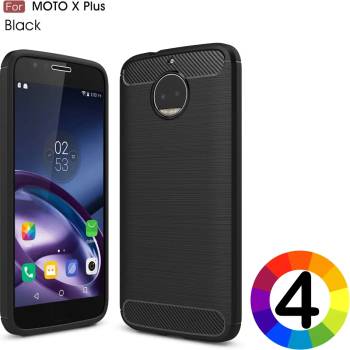 Motorola Moto X Plus Удароустойчив Carbon Fiber Калъф и Протектор