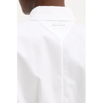 KARL LAGERFELD Памучна блуза Karl Lagerfeld дамска в бяло с изчистен дизайн B1W11006 (B1W11006)
