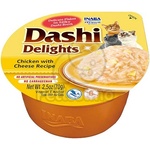 Inaba Foods Cat Dashi Delights мокра храна за котки - пилешко, кашкавал 4 x 70 г